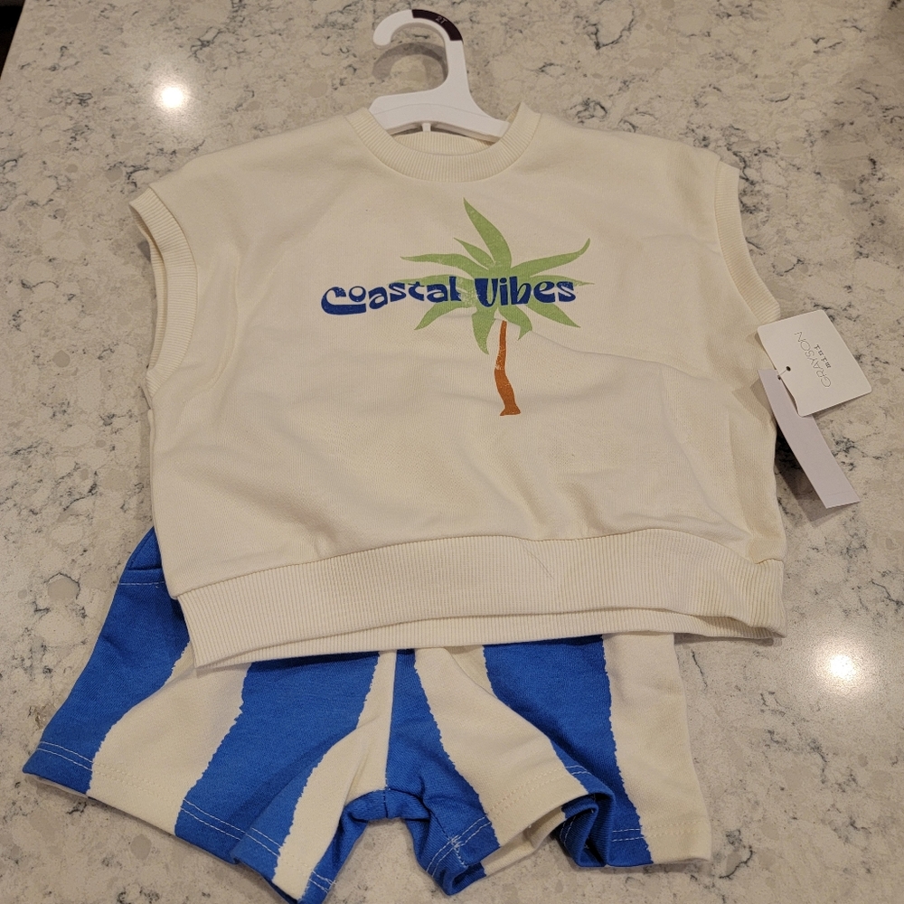 Grayson Mini 2-Piece Out Fit Size 2T NWT! Sleeveless Top With Shorts